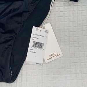Good American black bikini bottoms